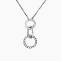 Rhodium Plated Finish Triplet Hoop Pendant
