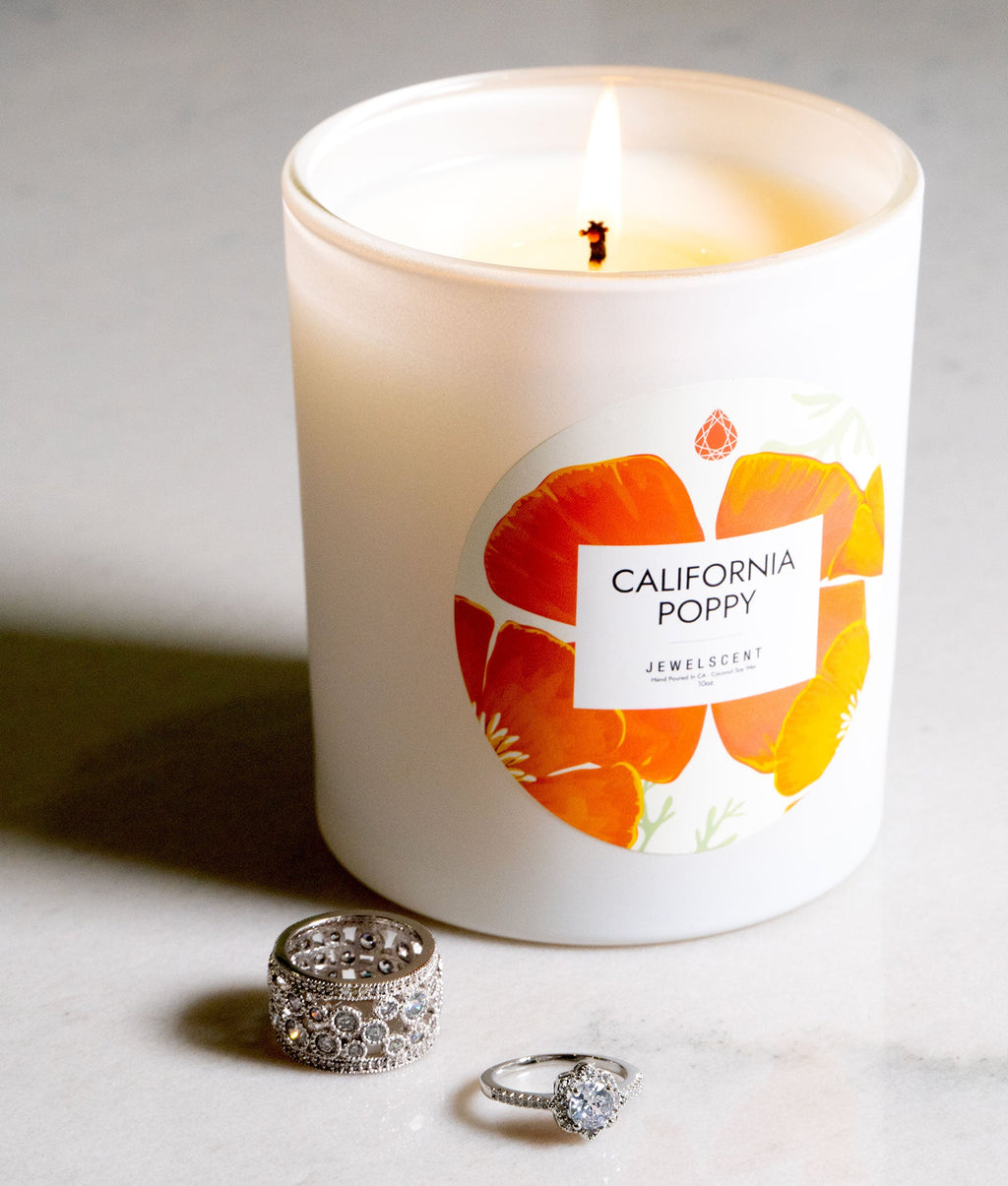 California Poppy 10oz Mystery Jewelry Candle