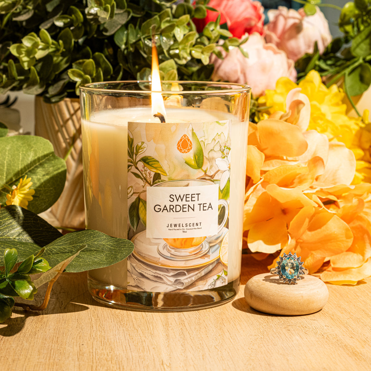 Sweet Garden Tea 18oz Mystery Jewelry Candle