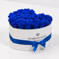 Heart White Box | Royal Blue Roses